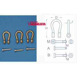 Ganchos de arrastre de 7,6 mm (x 4). RB 103-74A