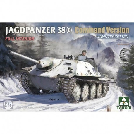 Jagdpaner 38 (t). Versión de mando con Winterktetten.