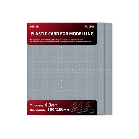 Plastic Card For Modelling. 0.3mm (3 hojas).