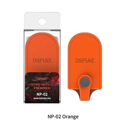 Protector de cuero para pinzas. Naranja.