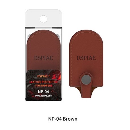 Leather protector for nippers. Brown.