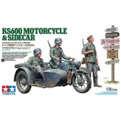 Motocicleta Alemana KS600 con sidecar.