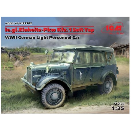 le.gl.Einheitz-Pkw Kfz.1 Soft Top, WWII German Light Personnel Car.