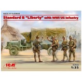 Estándar B "Liberty" con infantería estadounidense, WWI.