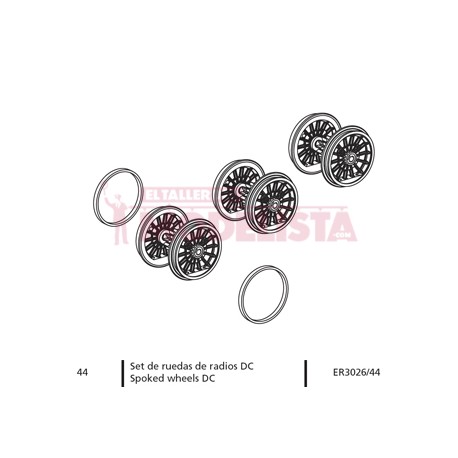 Spoked Wheel Set DC, 7512.