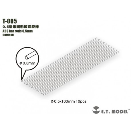 ABS bar rods 0.5 mm.