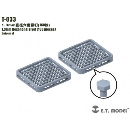 1.3 mm Hexagonal rivet (160 pieces).