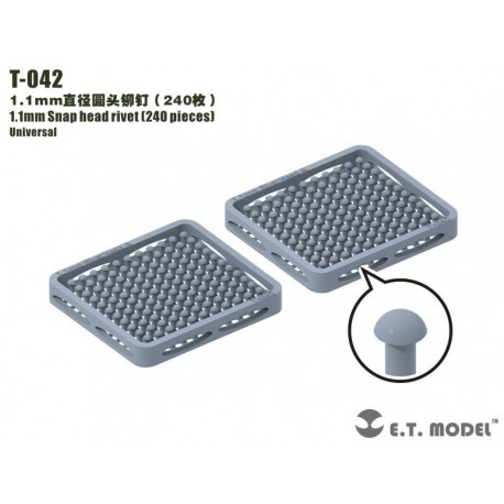 1.1 mm Snap head rivet (240 pieces).