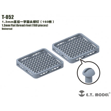 1.3 mm Flat thread rivet (160 pieces).