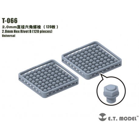 2.0 mm Hex Rivet (120 pieces).