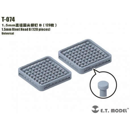 1.5 mm Rivet Head B (120 pieces).