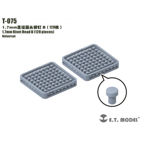 1.7 mm Rivet Head B (120 pieces).