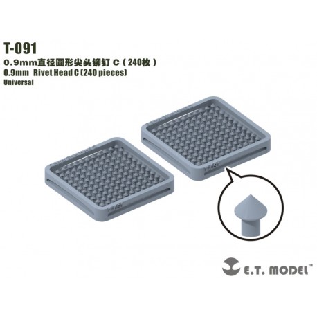 0.9 mm Rivet Head C (240 pieces).