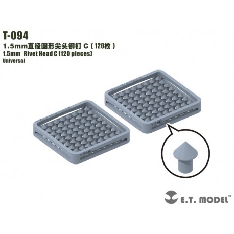 1.5 mm Rivet Head C (120 pieces).