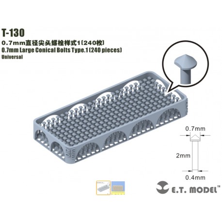 0.7 mm Wing Bolts (240 pieces).