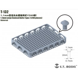 Pernos cónicos grandes de 1.1 mm tipo 1 (240 piezas).