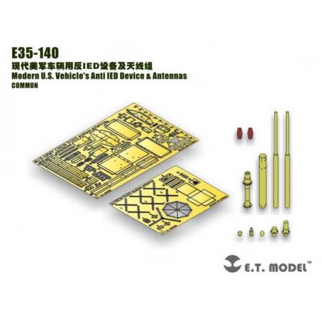 Photo-etched: U.S. Vehicle's Anti IED Device & Antennas.