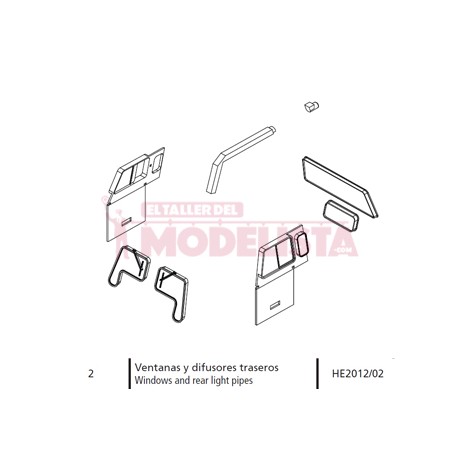 Ventanas y difusores traseros para 309 RENFE.