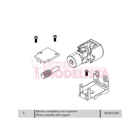 Motor completo con soportes. RENFE 309