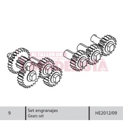 Set de engranajes. RENFE 309