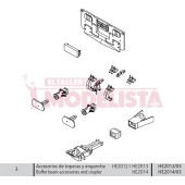 Buffer beam accessories and coupler. RENFE 309.