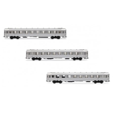 3-unit pack short DEV Inox coaches, SNCF.