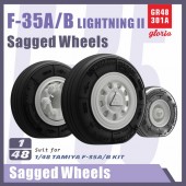 F-35A/B Ligthning II Sagged Wheels (Tamiya).