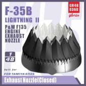 P & W F-135 Engine Exhaust Nozzle closed for Tamiya.