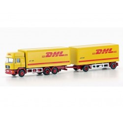 Camión MAN F90 de 3 ejes con remolque, DHL.