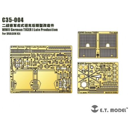 Photo-etched: German Tiger I late production.
