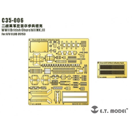 Photo-etched: British Infantry Tank Churchill MK.III.