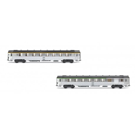 2-unit pack short DEV Inox coaches, SNCF.