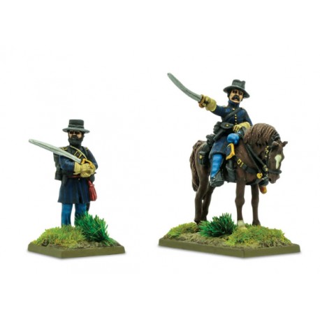 Union Officers standing (foot & mounted) B. Black Powder.