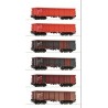 6-piece set of open goods wagons, DB AG.