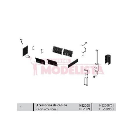 Accesorios de cabina para dresina KLV.