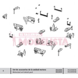 Set de accesorios de la unidad motora. Dresina KLV.