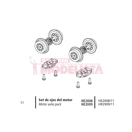 Motor axles pack for dresina KLV.