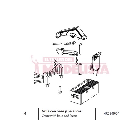 Conjunto transmisión con soportes para dresina KLV.