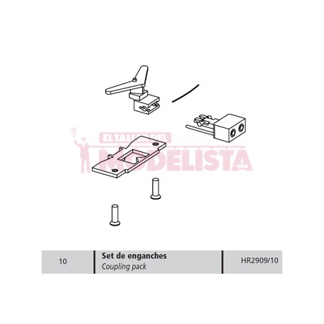 Set de enganches para dresina KLV.