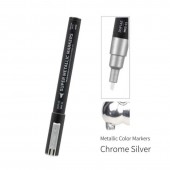 Super Metallic Marker: Chrome silver.