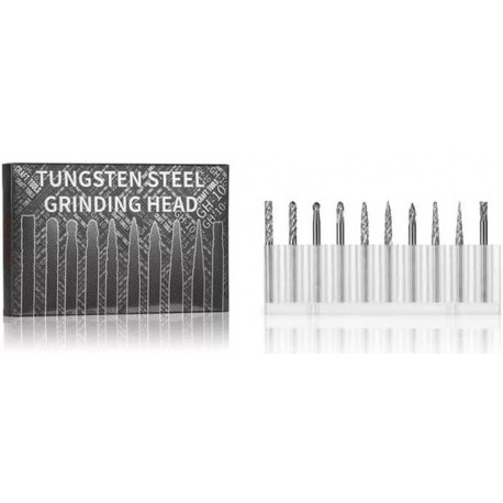 Tungsten carbide rotary burr set.