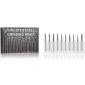 Tungsten carbide rotary burr set.