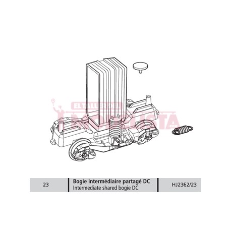 Intermediate shared bogie DC.