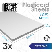 Styrene sheets 1.5 mm (x3).