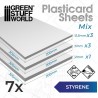 Styrene sheets, variety pack (x7).