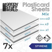 Styrene sheets, variety pack (x7).