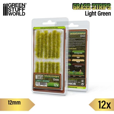 Grass strips 12 mm, light green.