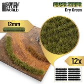 Grass strips 12 mm, dry green.