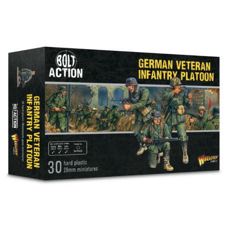 German Veteran Infantry Platoon. Bolt Action.