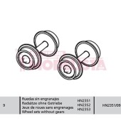 Wheel sets without gears for RENFE 277.